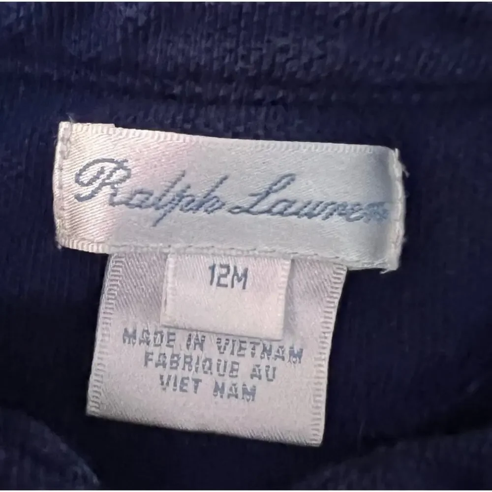 Ralph Lauren Blue Baby Boy Cotton Mesh Polo Shirt 12M